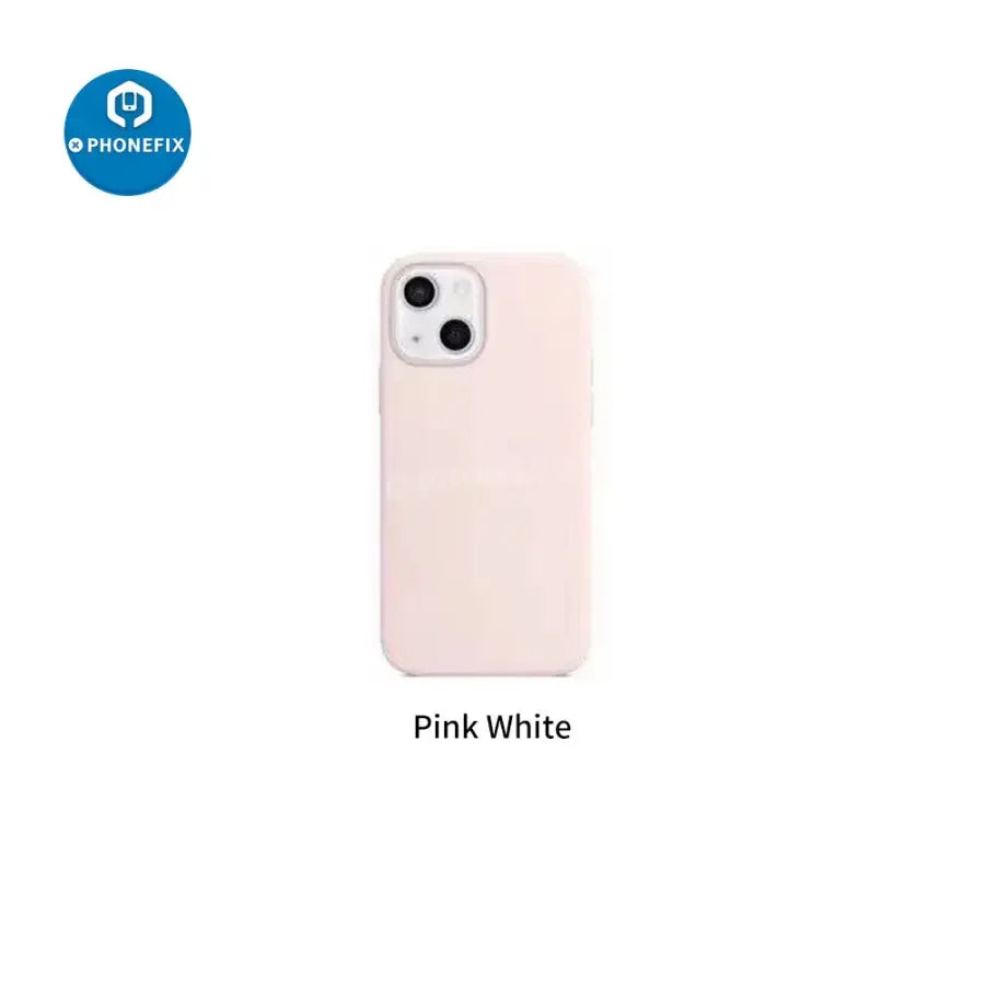 PhoneFIX iPhone 13 shockproof soft silicone case with MagSafe, providing durable protection and a snug fit for the smartphone.