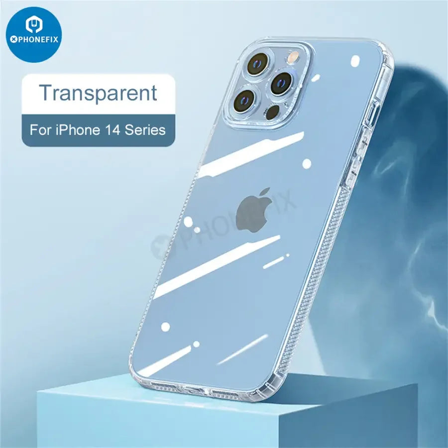 Étui de protection en silicone avec MagSafe pour iPhone 14 Pro Max, couleur noire, par PHONEFIX, montrant les vues avant et arrière.