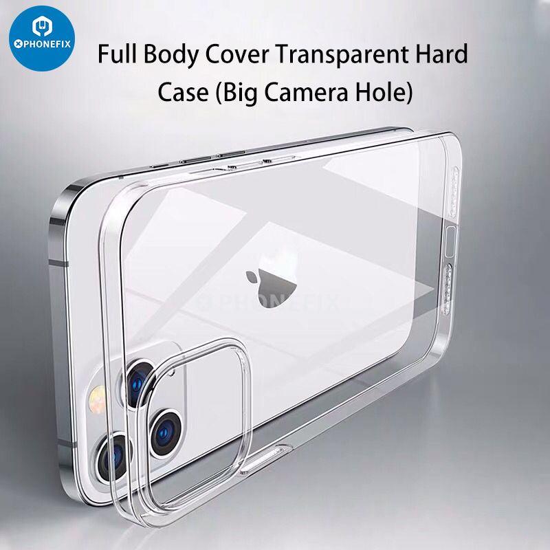 Clear ultra-thin TPU silicone phone protector case for iPhone 8 to 17 Pro Max, by PHONEFIX, showing smooth, soft material.