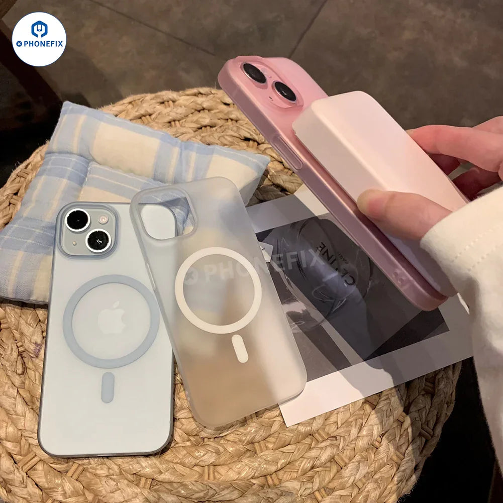 Funda protectora anticaídas PHONEFIX MagSafe para iPhone 16 Pro Max, con sistema de fijación magnética segura.