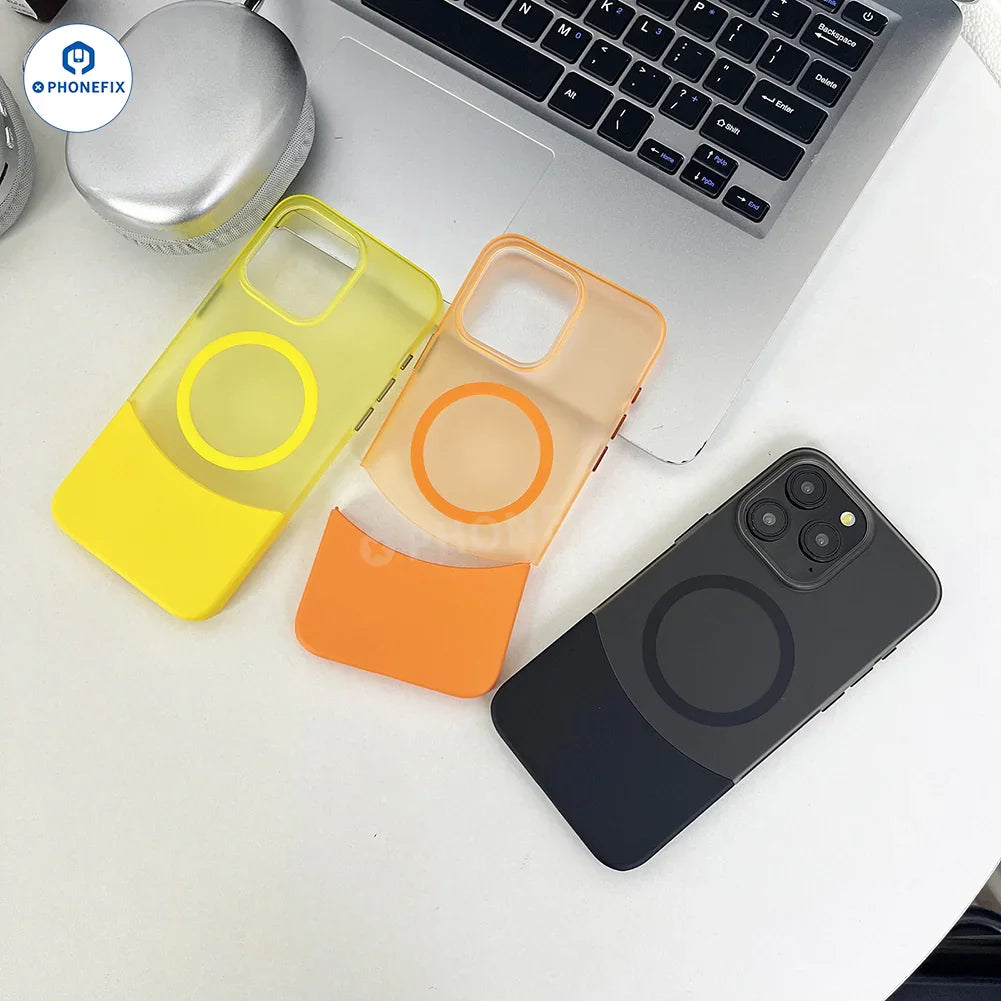 Funda PhoneFIX MagSafe anticaídas para iPhone 16 Pro Max, protector duradero con fijación magnética segura.