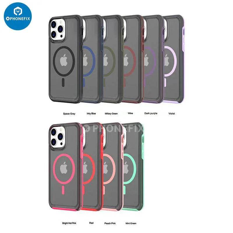 PhoneFIX iPhone 15 Series MagSafe case with full cover shockproof airbag protection and slim design.