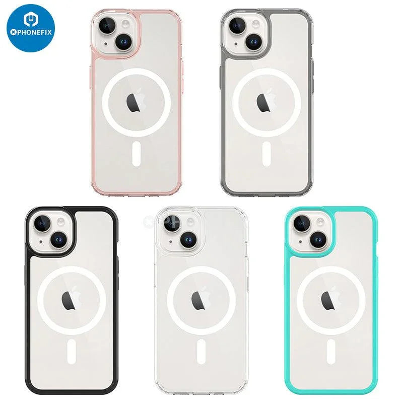 PHONEFIX iPhone 15 Series MagSafe case with full cover shockproof airbag protection and sleek design.