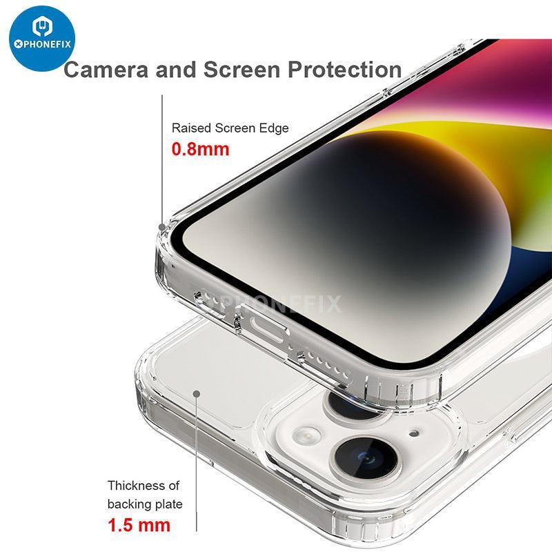 Black PhoneFIX iPhone 15 Series MagSafe case with full cover shockproof airbag protection, designed for iPhone 15 models.