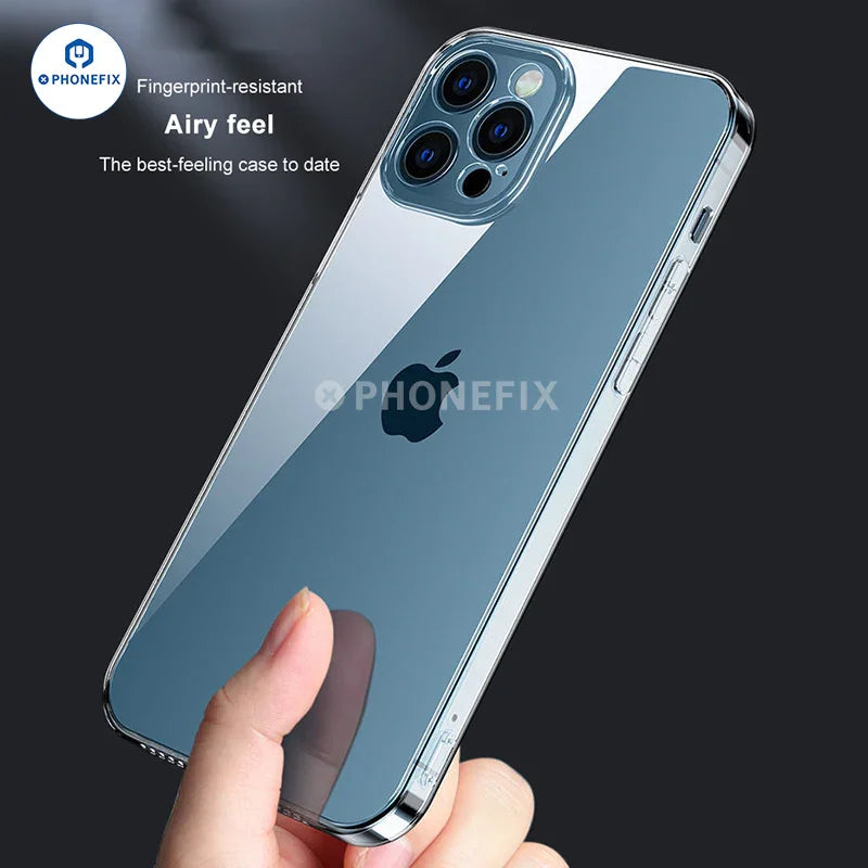 Soft TPU full-cover silicone case for iPhone 12-16 Pro Max, PHONEFIX phone protector case with slim, protective design.