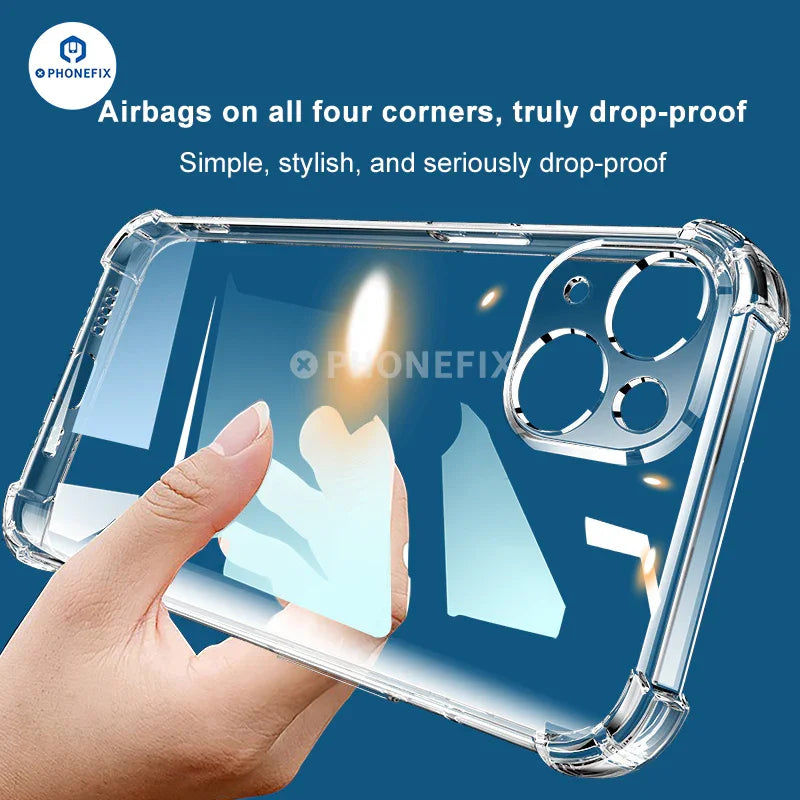 Soft TPU silicone case for iPhone 12-16 Pro Max by PHONEFIX, full cover protective phone case, flexible and durable.