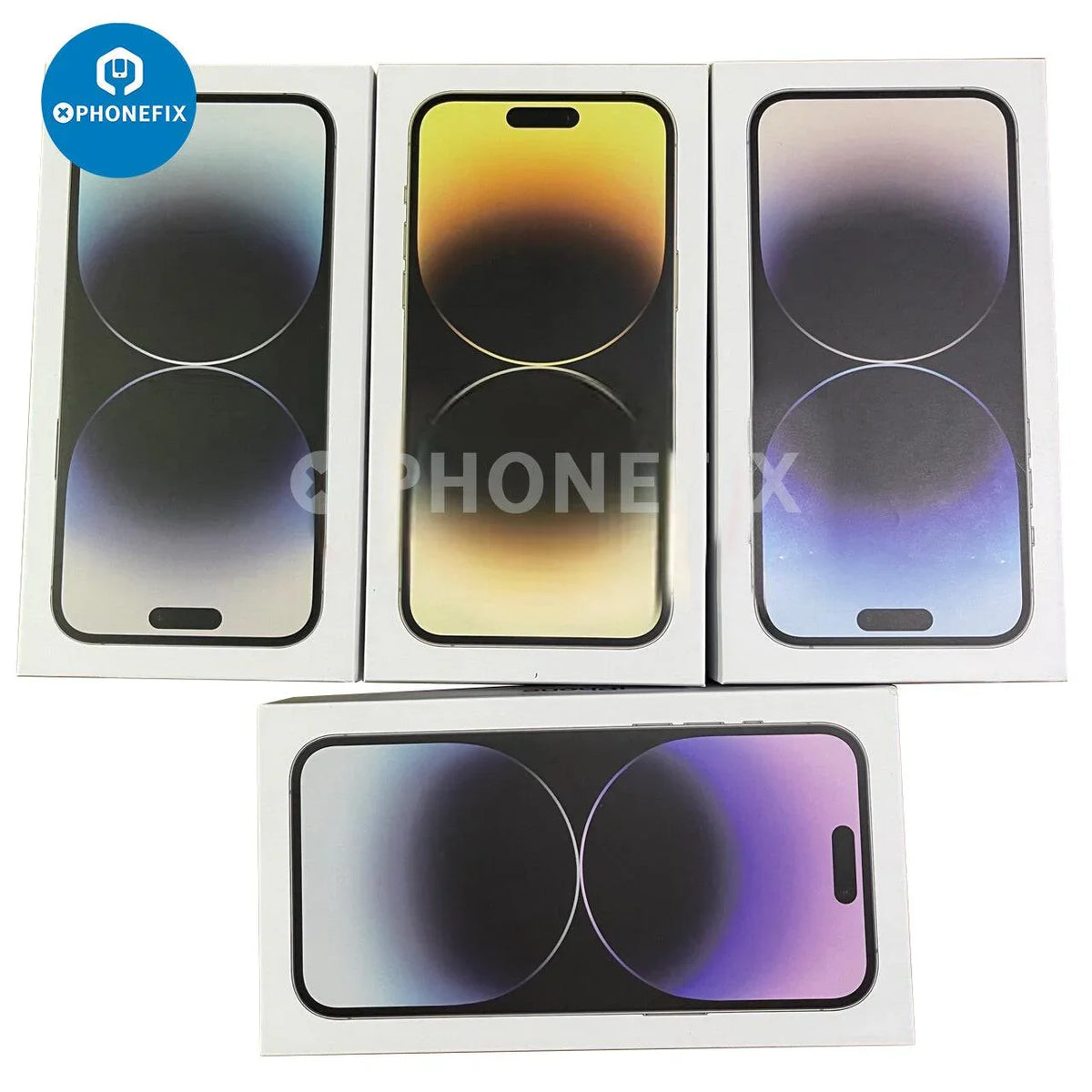Empty retail box packaging case for Apple iPhone X, 15 Pro Max, by PHONEFIX, designed as a phone protector case.