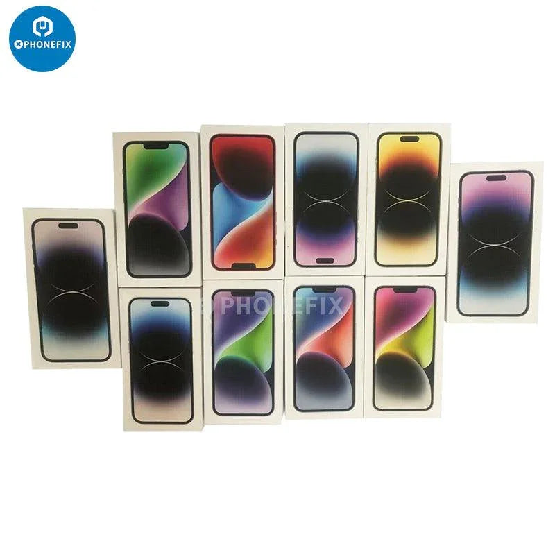 Empty retail packaging case for Apple iPhone X, 15 Pro Max, by PHONEFIX, showcasing the protective case design and branding.