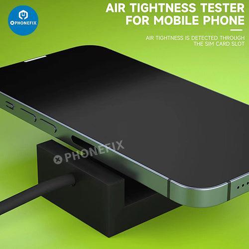 Luowei Q1 Air Tightness Tester for mobile phones, PHONEFIX repair tool for testing phone sealing and refurbishment accuracy.