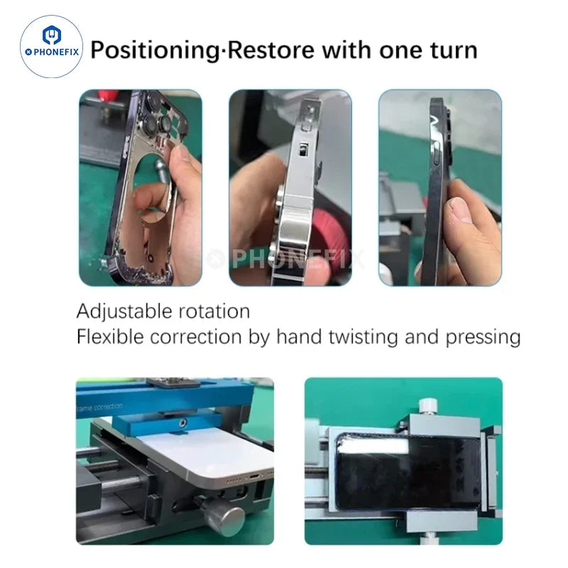 Dispositivo de corrección de deformación del marco central de teléfonos y tabletas PHONEFIX TBK 215C 215A para herramientas de reparación, que se muestra en la imagen.