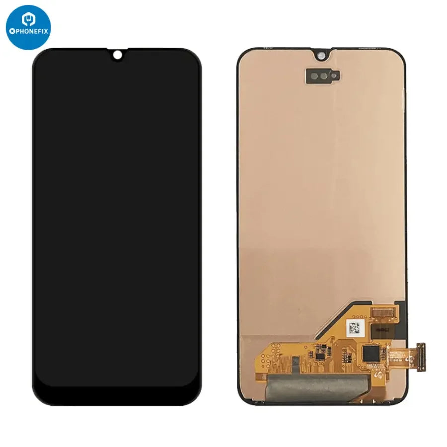 PhoneFix replacement LCD touch display screen for Samsung A40 with frame, original quality phone screen repair part
