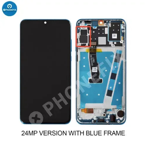 Original Huawei P30 Lite LCD display and touch screen with frame, PHONEFIX replacement phone screen for repair.