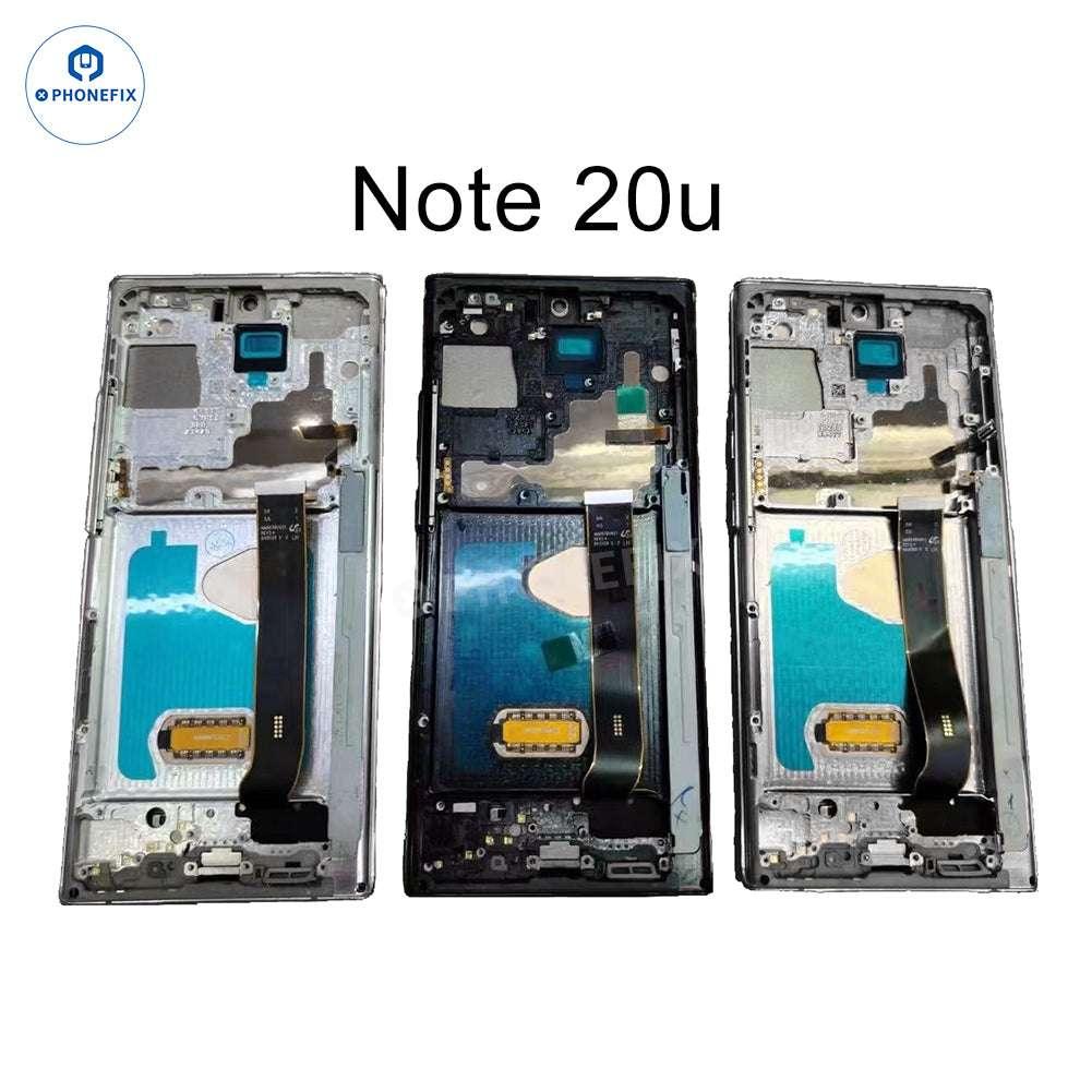 Samsung Galaxy Note20 Ultra OLED screen assembly with frame replacement parts, phone screen replacement by PHONEFIX