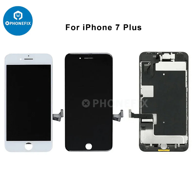 PHONEFIX iPhone 6-15 Pro Max display screen assembly replacement with new LCD and digitizer for phone screen repair.