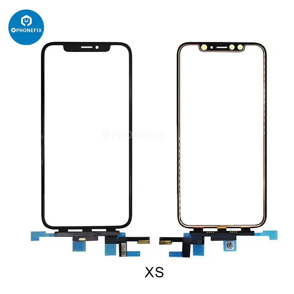 PhoneFIX iPhone X-15 Pro Max touch screen replacement with digitizer flex and OCA for screen repair.