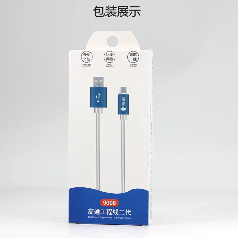 PhoneFix EDL Cable Open Port 9008 with BL Locks for Qualcomm phones, used for unlocking and repair purposes.