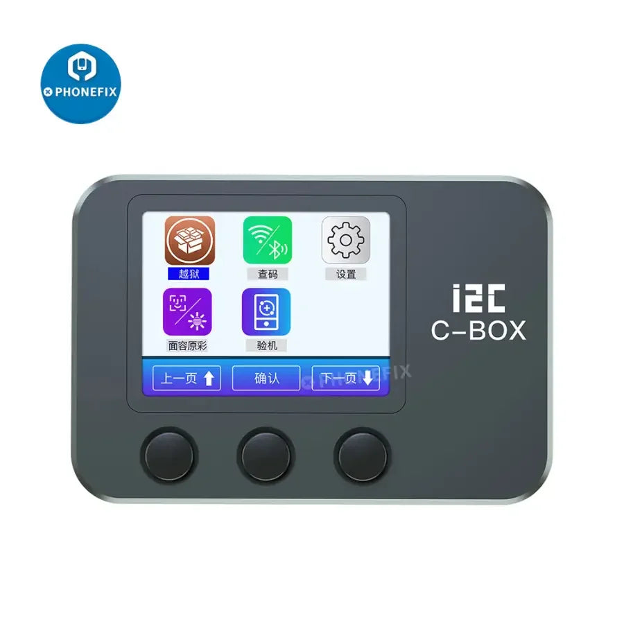 PhoneFix I2C C-BOX Jailbreak Tool for iPhone and iPad, bypassing ID and iCloud passwords, phone unlocking tool for Apple devices.