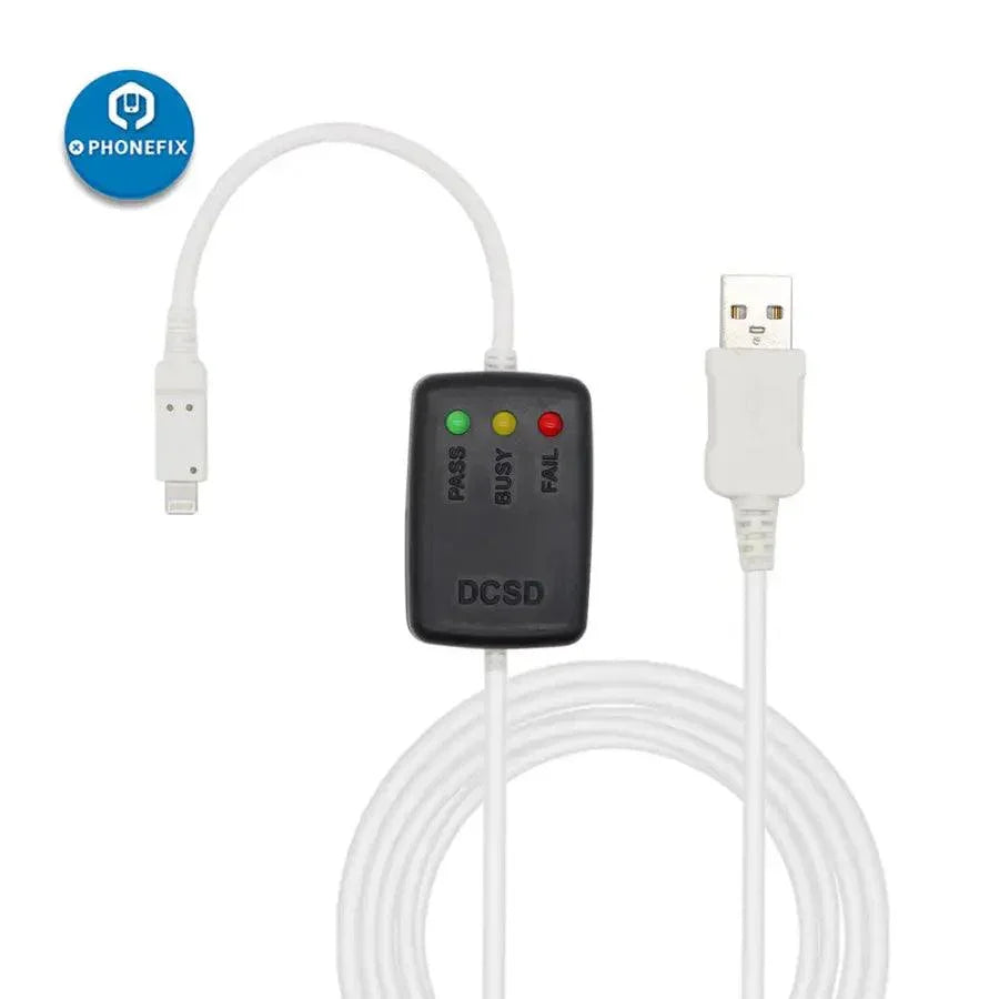 PhoneFix DCSD Alex Cable for iPhone and iPad DFU mode, engineering serial port unlocking tool for device repair.
