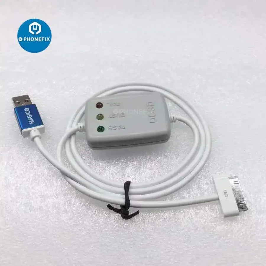 Câble d'ingénierie de port série PhoneFix 30 broches pour le débogage des iPhone 4 et 4S, utilisé pour le déverrouillage et la réparation des téléphones.