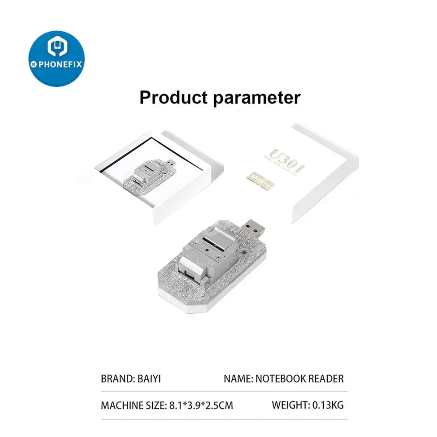 BY-U301 Data Assistant for MacBook, PhoneFix unlocking tool for backup, write, and read ROM data on China phones.