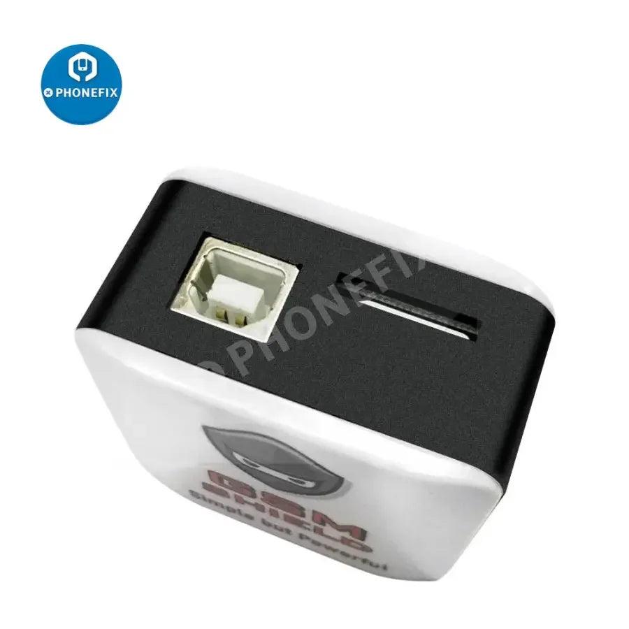 Boîtier de protection PHONEFIX GSM pour téléphones portables, utilisé pour la réinitialisation IMEI et la réparation du compte Google, dans un outil de déverrouillage de téléphone compact.