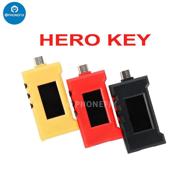 Hero Key USB STD EDL V2 Harmony universal 10-mode phone unlocking cable by PHONEFIX, used for phone repair and diagnostics.