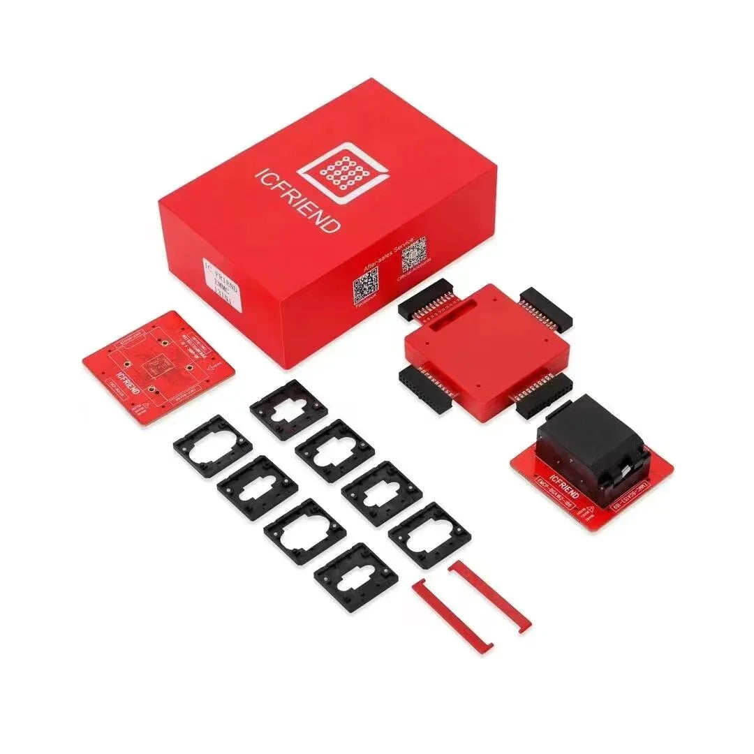 ICFRIEND E-Mate X EMMC 13-in-1 BGA socket for phone EMMC IC, used for phone unlocking and repairing, by PHONEFIX.