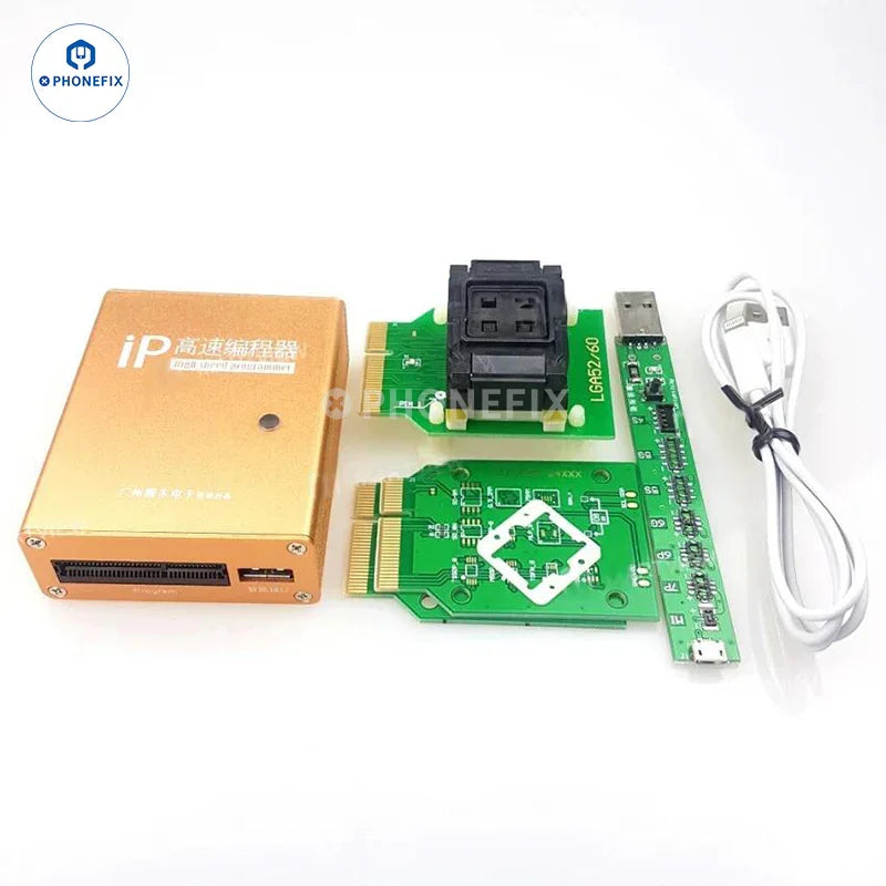 PHONEFIX IP BOX V3 high-speed iPhone and iPad NAND flash programmer for phone unlocking and repair.