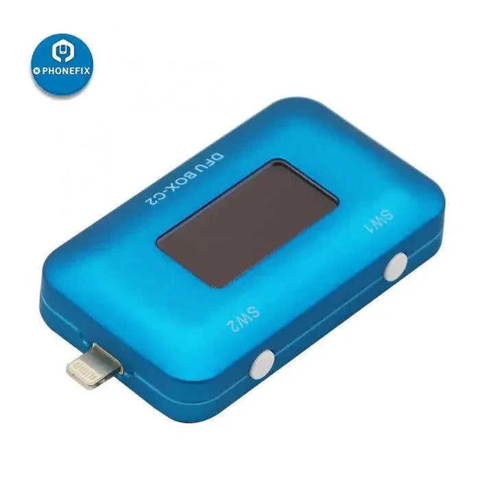PhoneFix JC C2 DFU Box for iOS devices, a one-key iPhone and iPad restore and booting unlocking tool.
