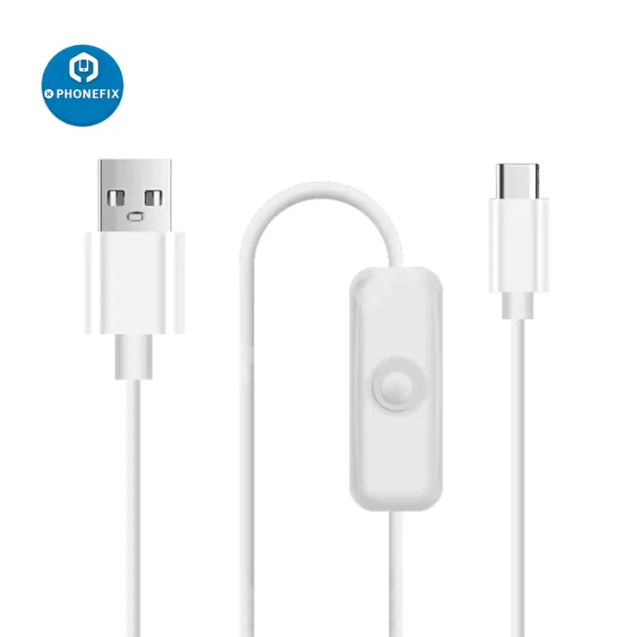 USB Type-C engineering cable for Chimera tool dongle used in phone unlocking, with switch, by PHONEFIX.