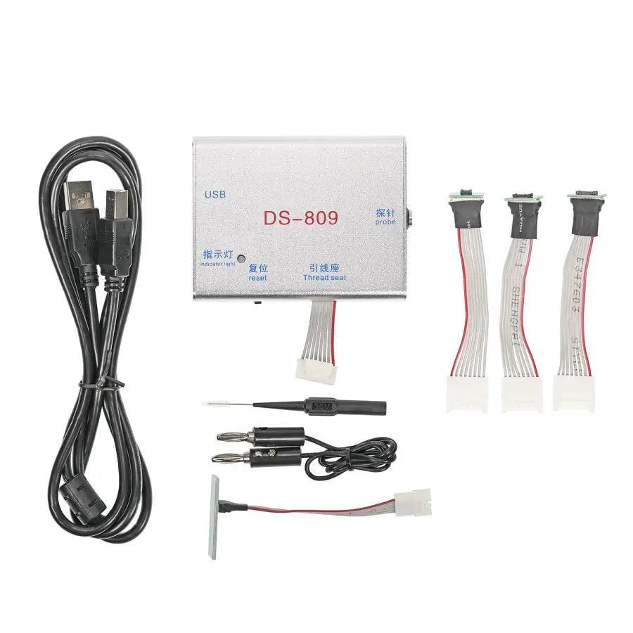 PHONEFIX DS-809 unlocking tool for Apple MacBook, used to remove PIN and EFI security, shown on a black background.