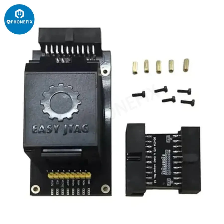 Z3X Easy Jtag Plus Box socket adapter for BGA254, BGA153, BGA95 eMMC and UFS chips, compatible with phone unlocking tools by PHONEFIX.