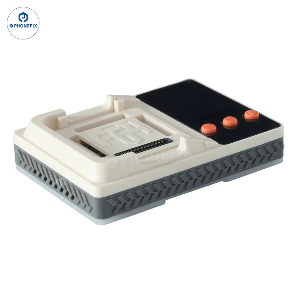 PhoneFix Flash F64 Ultra NAND Programmer for UFS, eMMC, MicroSD, and Nano Memory Cards, used for phone unlocking tools.