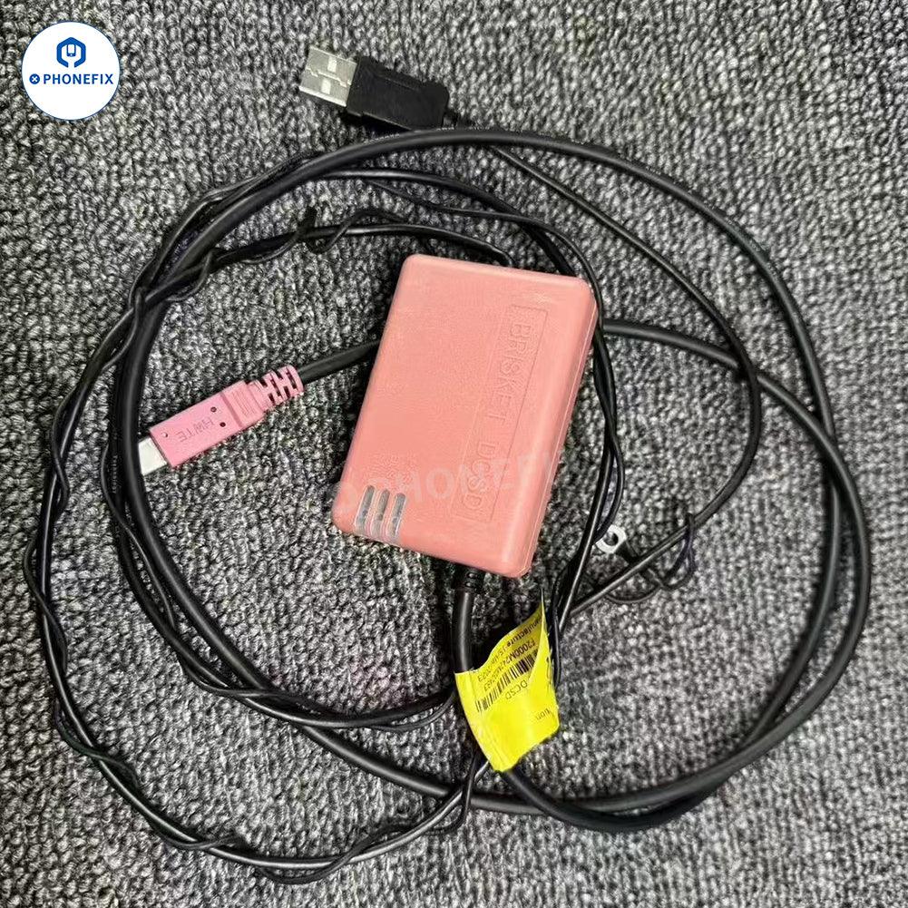 PHONEFIX Ham USB-C DCSD engineering cable for iPhone 15 Pro Max recovery and repair, used as phone unlocking tool.