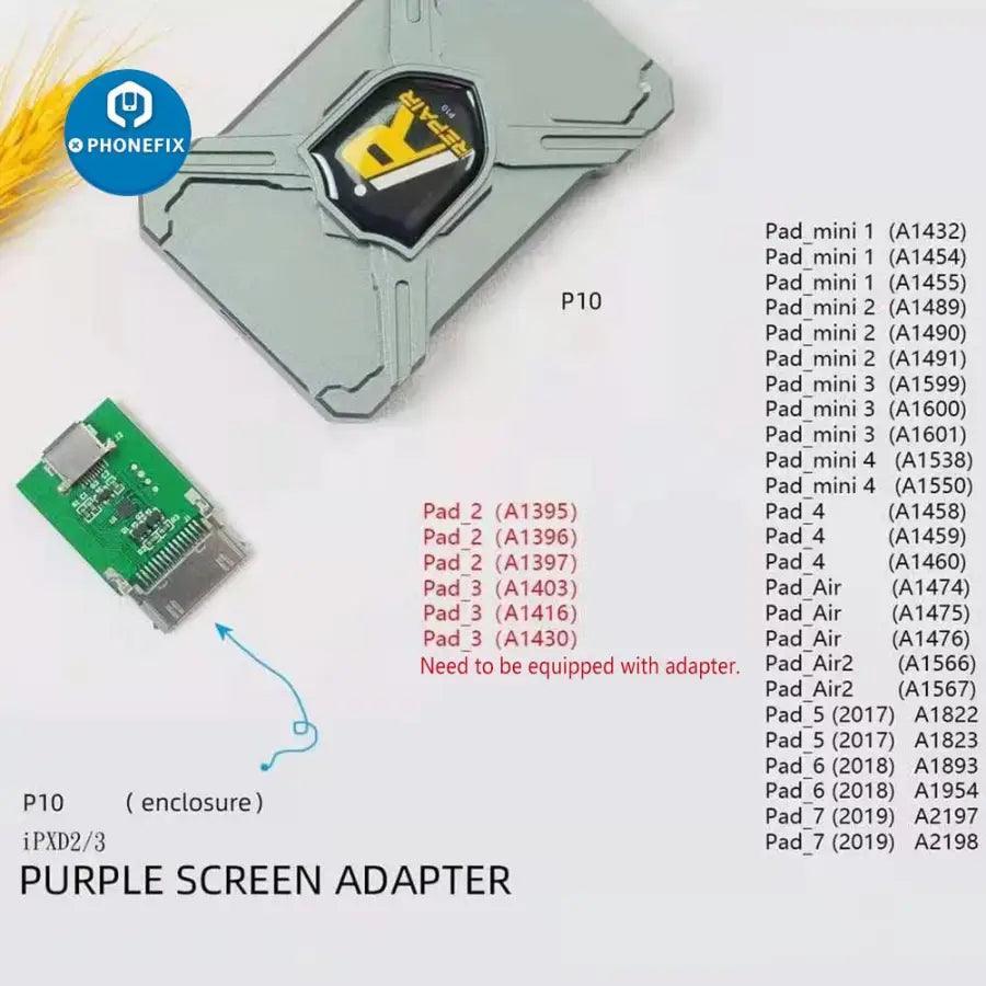 iRepair BOX P10 for iPhone and iPad, phone unlocking tool by PHONEFIX with read/write SN and one-key WiFi data transfer.