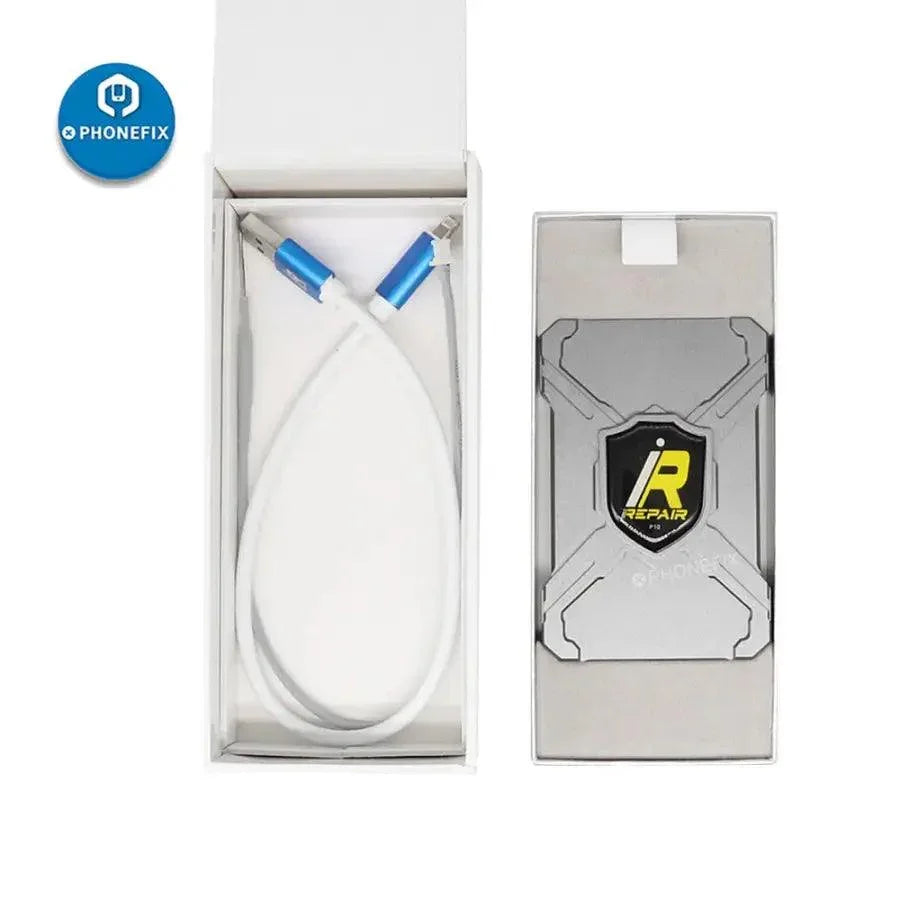 PHONEFIX iRepair BOX P10 unlocking tool for iPhone and iPad, with read/write SN and one-key WiFi data transfer.
