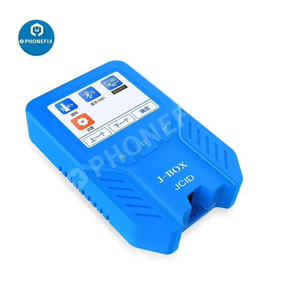 JCID Intelligent Jailbreak Box J-BOX by PHONEFIX for bypassing iCloud passwords and ID on smartphones in the phone unlocking tools category.