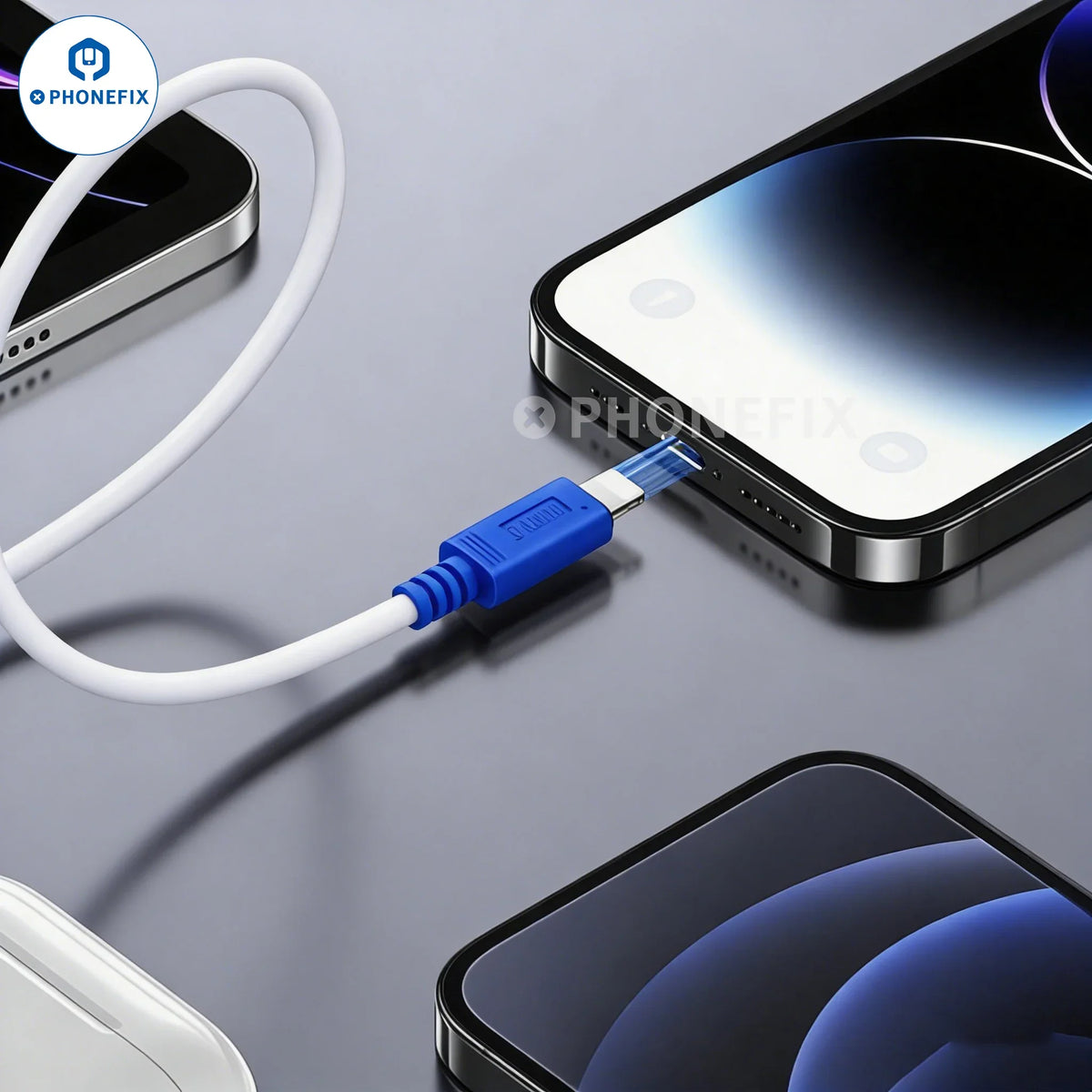 PHONEFIX MAGICO Restore Easy Cable for iPhone and iPad flashing, phone unlocking tools, black cable with connectors