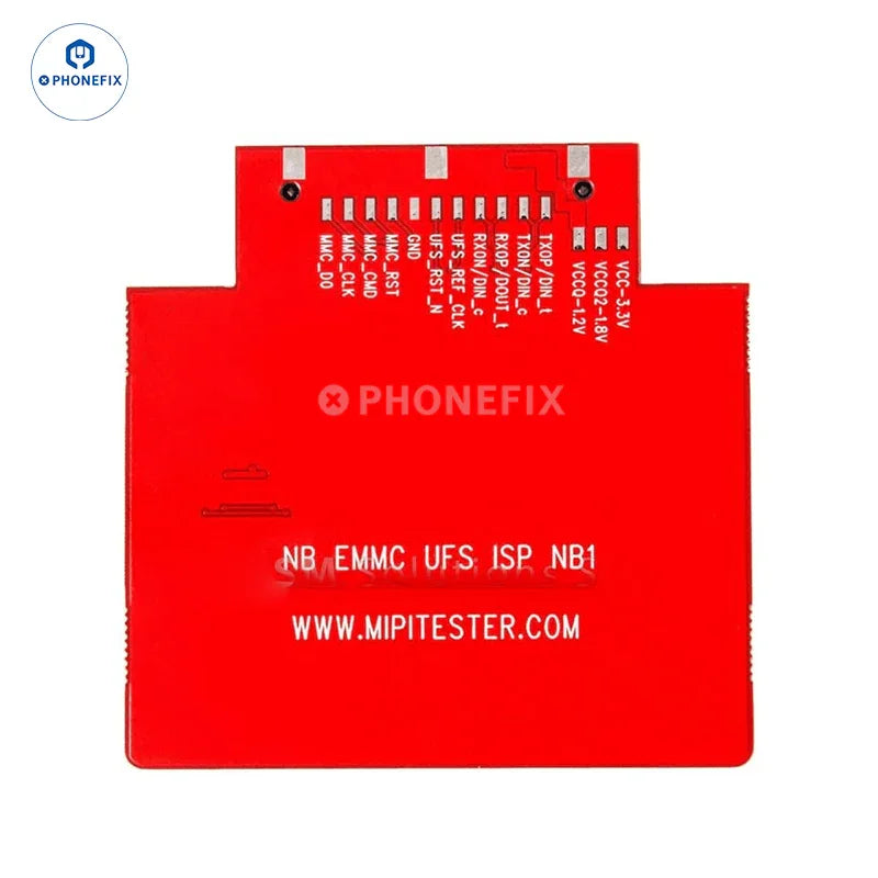 MiPiTester MINI tester box for UFS and EMMC chips, used for phone unlocking and repair, by PHONEFIX.