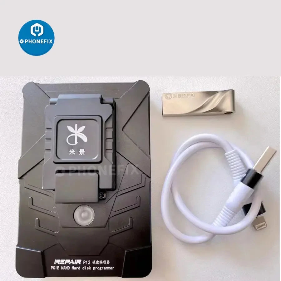 PhoneFix iRepair P12 PCIe NAND hard disk programmer with purple screen repair for phone unlocking tools.
