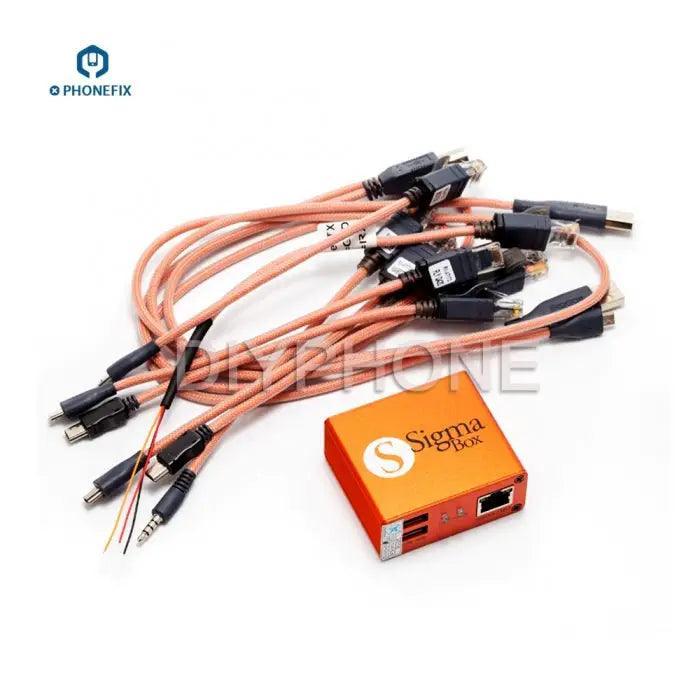 PhoneFix Activation Sigma Box for mobile phone flashing and unlocking, used for China phones and other device repairs.