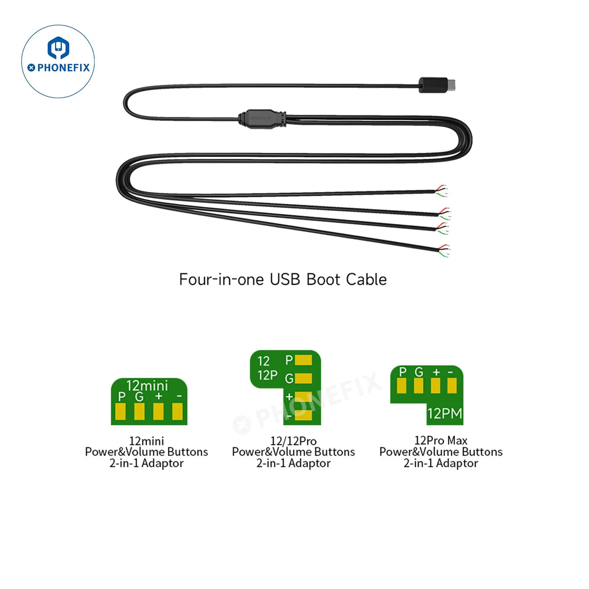 PHONEFIX ST01 One-key DFU box for iPhone X to Pro Max recovery mode, used as a phone unlocking tool for iPhone repair.