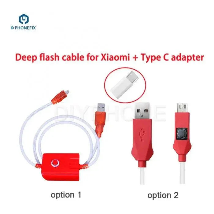 PhoneFix Qualcomm Engineering Flash Cable for phone unlocking, open Enter 9008 port, supports BL locks, used with unlocking tools.