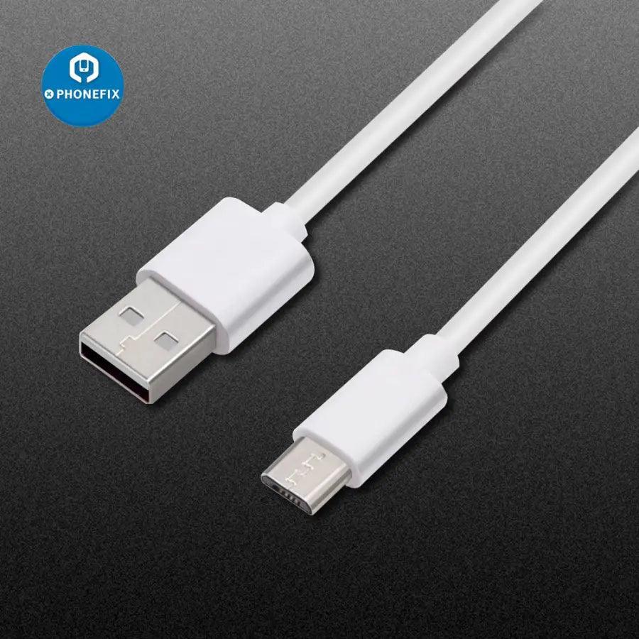 PhoneFIX 2.1A USB Micro USB charging cable for Huawei and Xiaomi smartphones, 1 meter long with a durable connector.