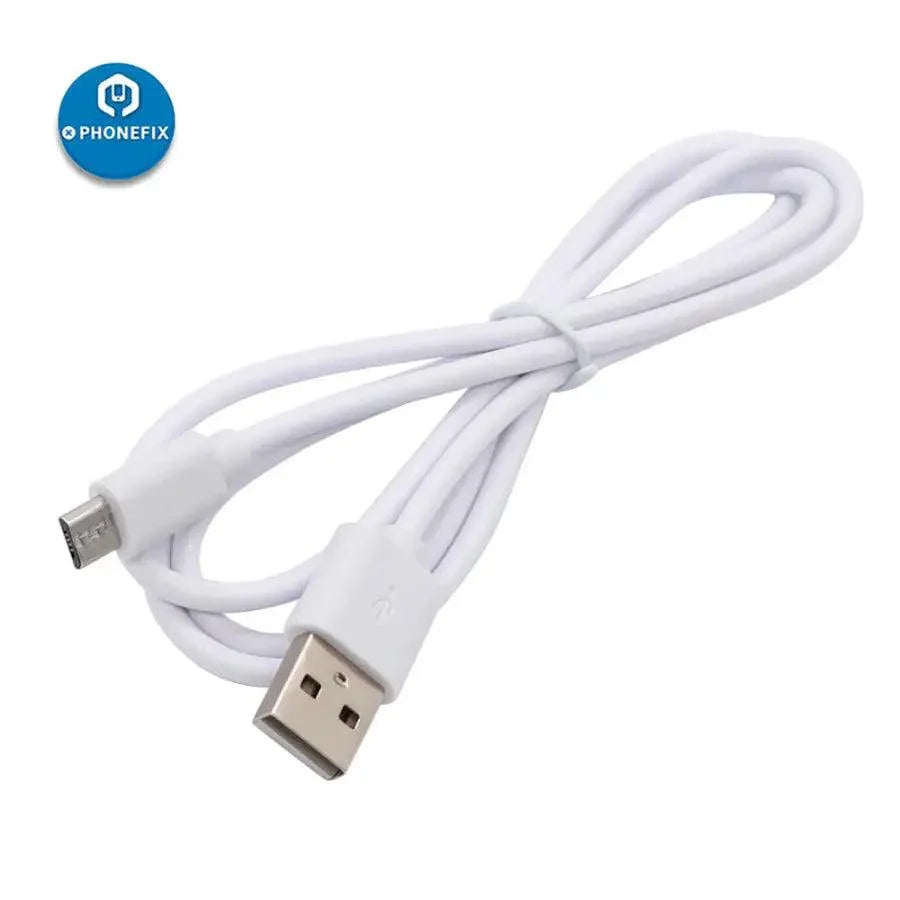 PHONEFIX 2.1A USB Micro USB charging cable for Huawei and Xiaomi smartphones, 1 meter long with durable connector.