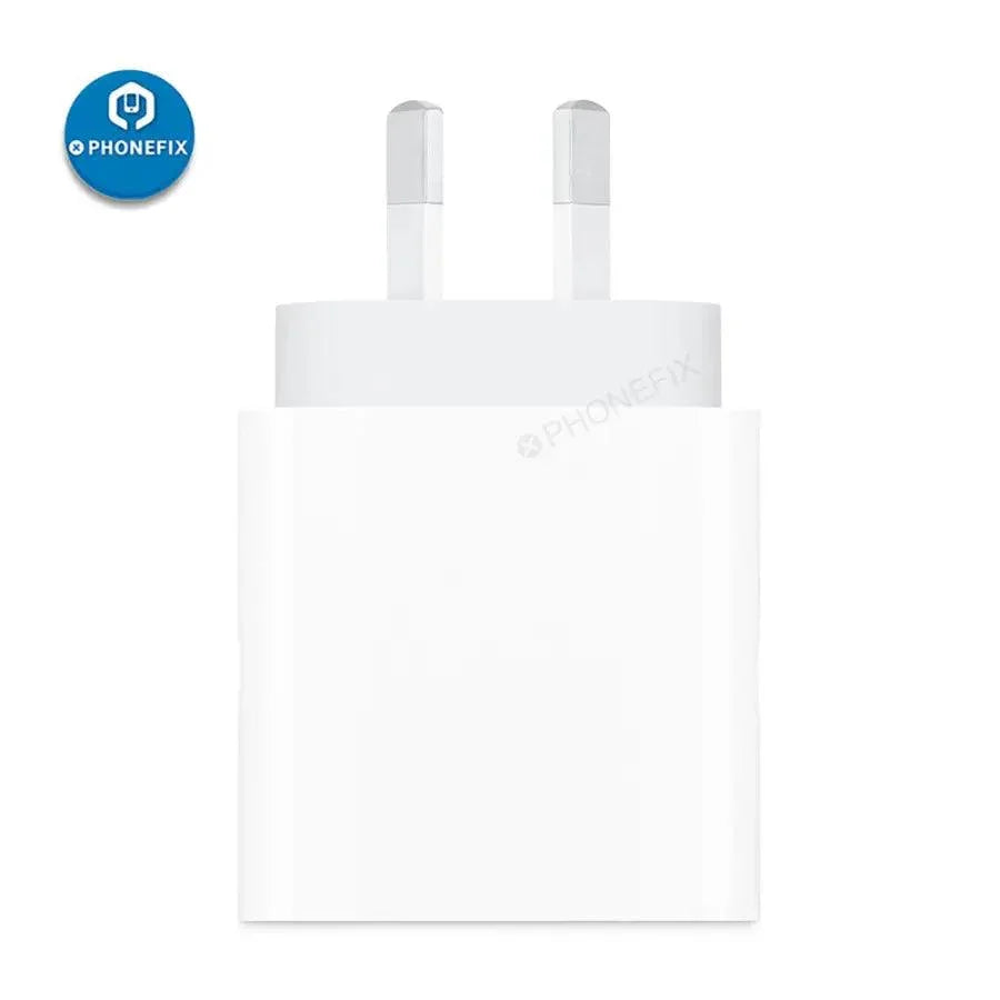 PHONEFIX 20W USB-C power adapter for Apple Type-C phones, compact charger for fast charging and reliable power supply.