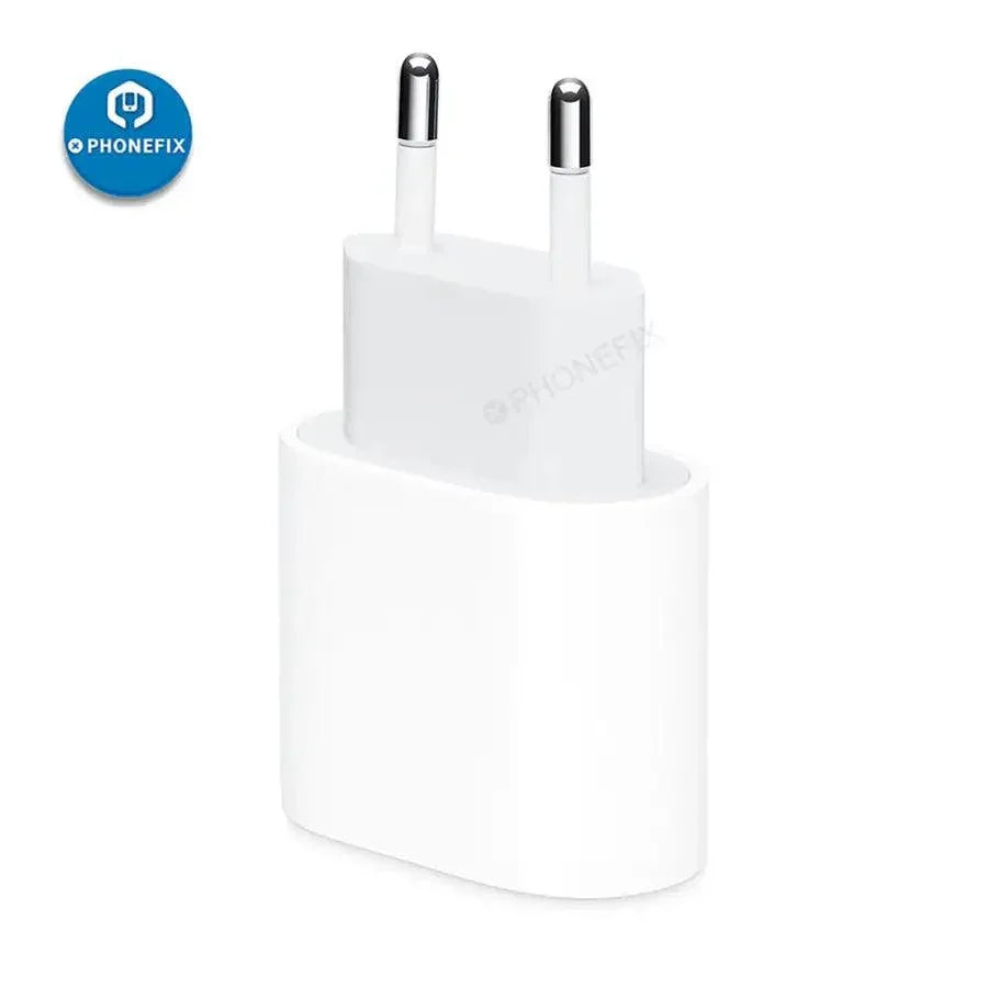 PHONEFIX 20W USB-C Power Adapter for Apple Type-C phones, compact charger for fast charging and data transfer.