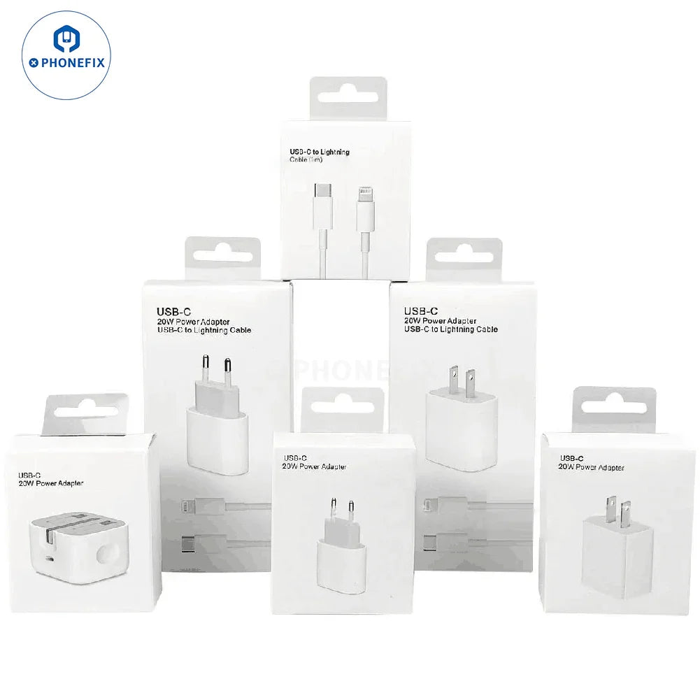 PHONEFIX 20W USB-C Power Adapter for Apple Type-C phone charging, compact and efficient USB-C charger for fast charging.