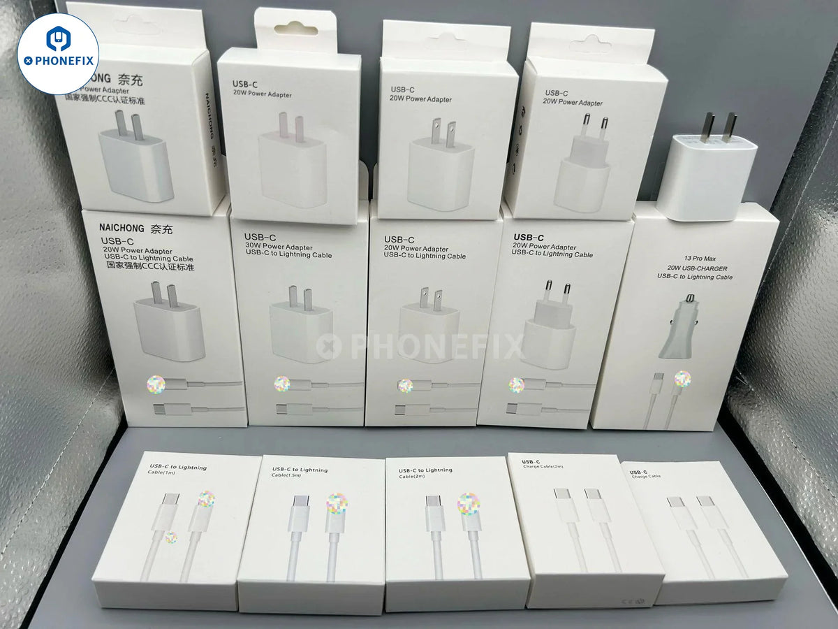 PHONEFIX 20W USB-C power adapter for Apple Type-C phone charging, compact charger for fast charging and efficient power delivery.