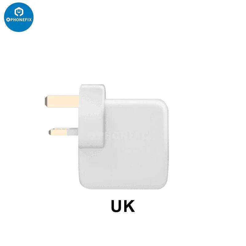 PhoneFIX 30W, 61W, 87W USB-C laptop power adapter for MacBook, versatile PD charger for phone and laptop charging.